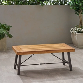 Outdoor Acacia Wood Coffee Table, Teak - NH793403 stair tread rug, stair mat