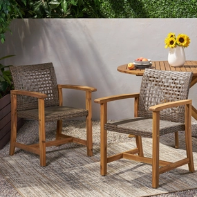 Outdoor Acacia Wood Dining Chair (Set of 2) - NH333013 chandelier, pendant light