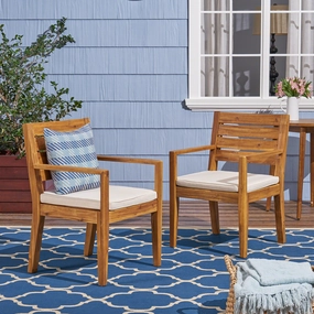 Outdoor Acacia Wood Dining Chairs - NH654603 chandelier, pendant light