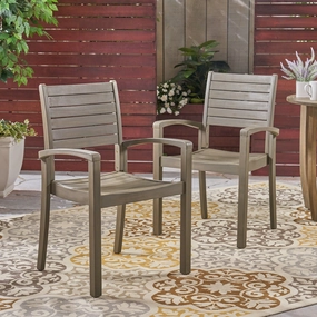 Outdoor Acacia Wood Dining Chairs (set of 2) - NH234603 chandelier, pendant light