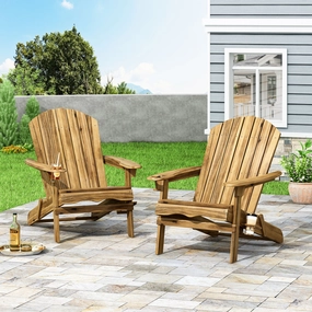 Outdoor Acacia Wood Folding Adirondack Chairs (Set of 2) - NH848213 chandelier, pendant light
