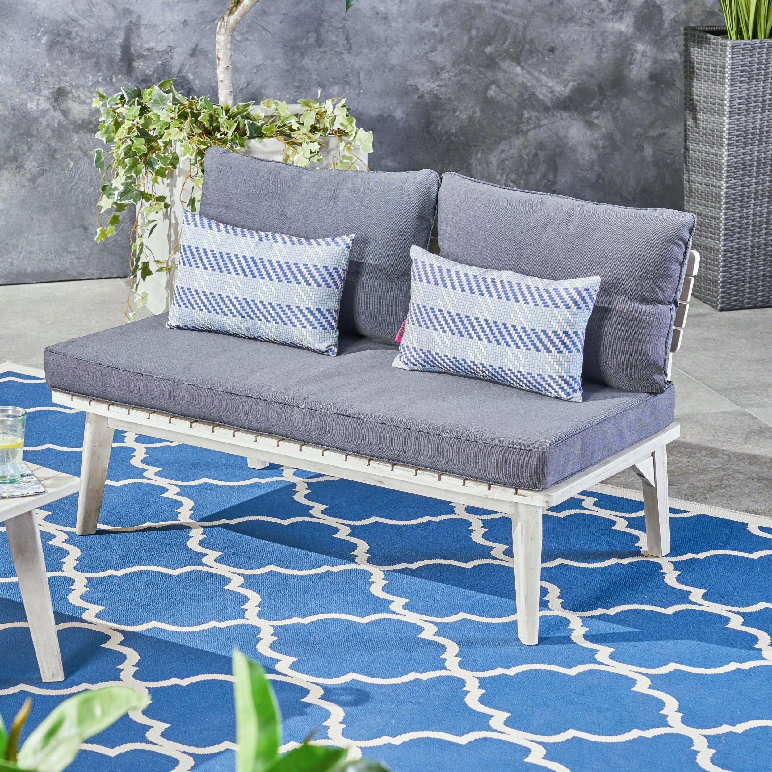 Outdoor Acacia Wood Loveseat - NH424603