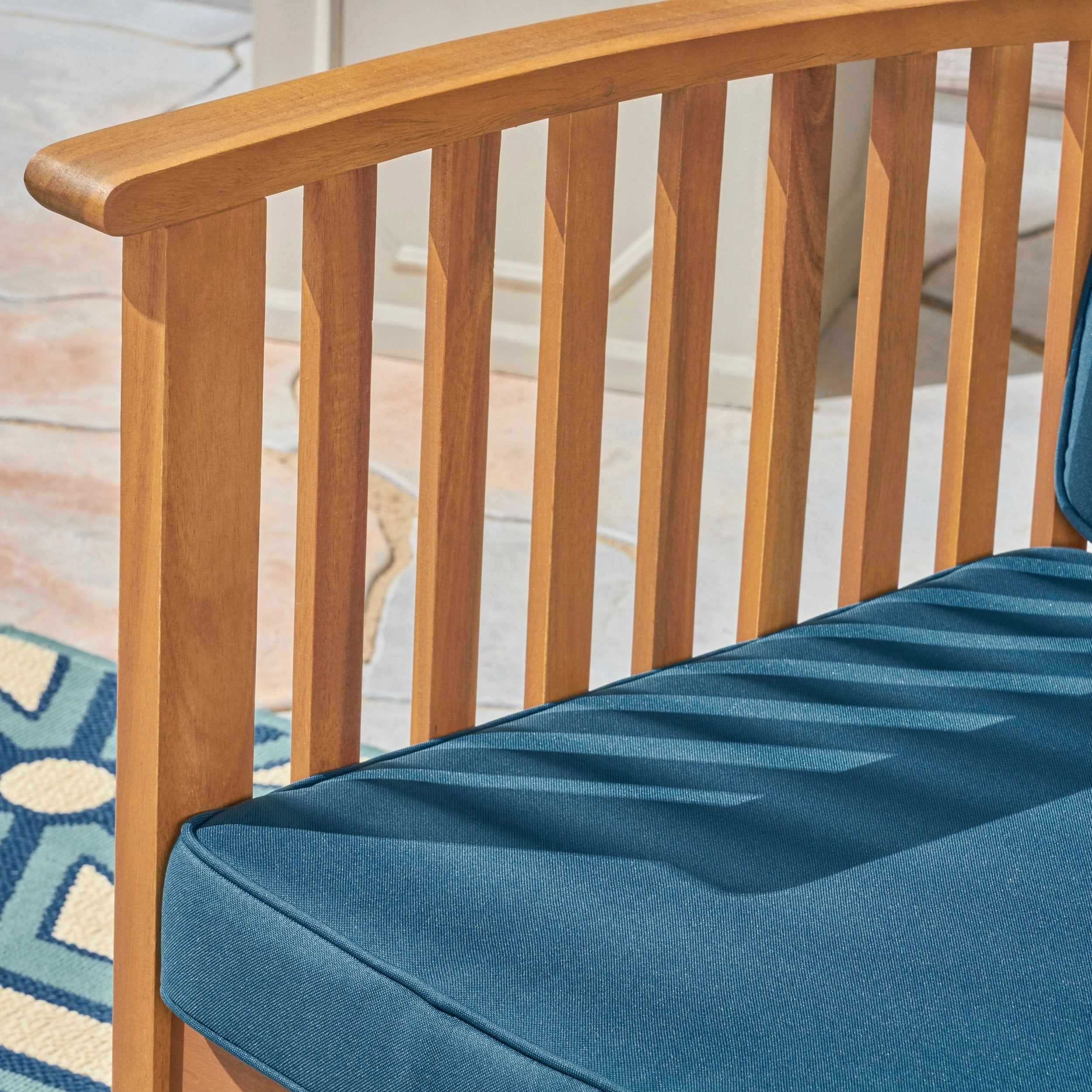 Outdoor Acacia Wood Loveseat - NH745503