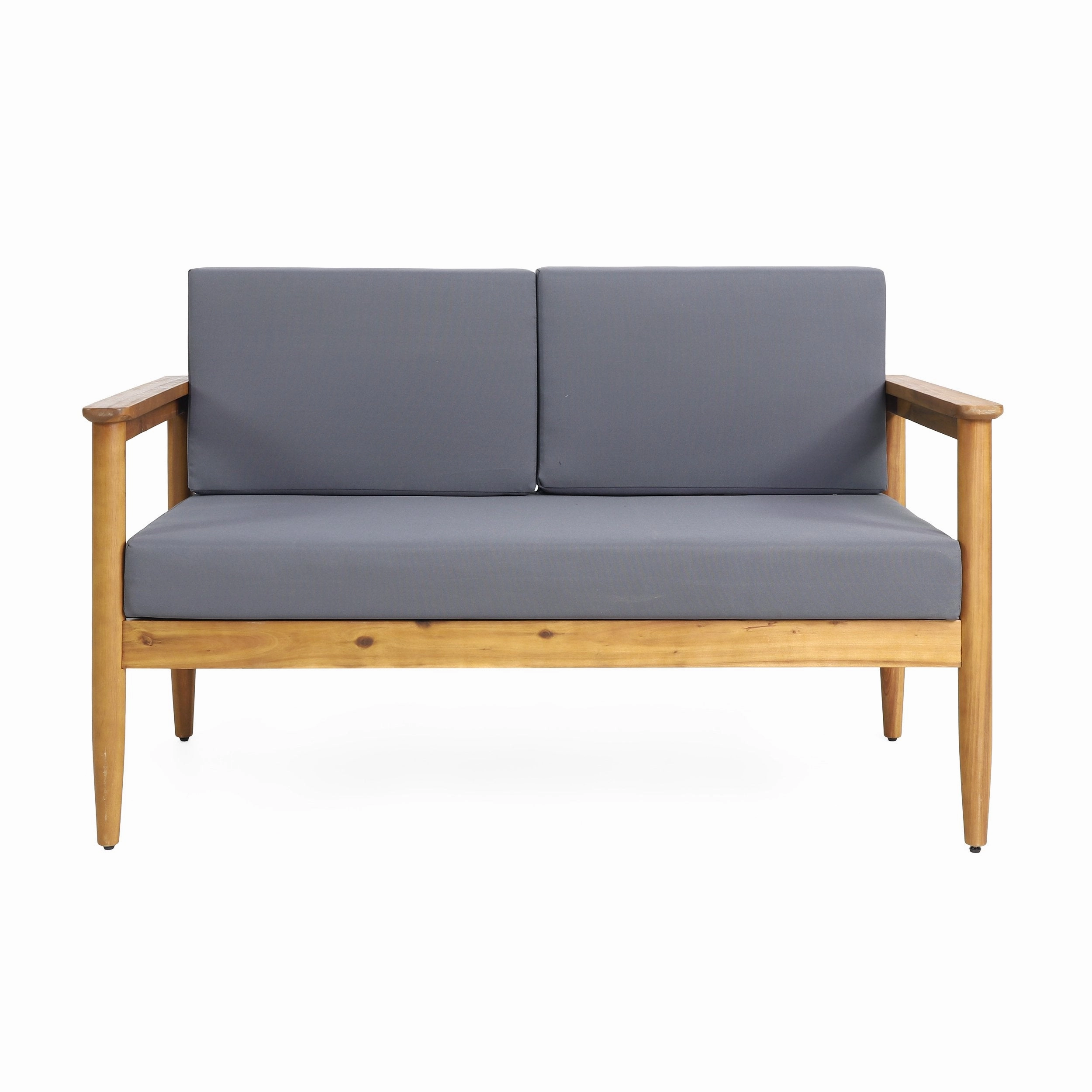 Outdoor Acacia Wood Loveseat - NH775313 stair tread rug, stair mat