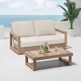 Outdoor Acacia Wood Loveseat Set with Coffee Table - NH139213 clothes rack, garment rack