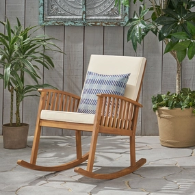 Outdoor Acacia Wood Rocking Chair - NH886903 chandelier, pendant light