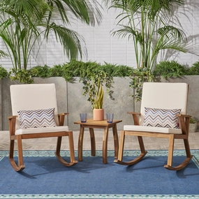 Outdoor Acacia Wood Rocking Chair Chat Set - NH817403 clothes rack, garment rack