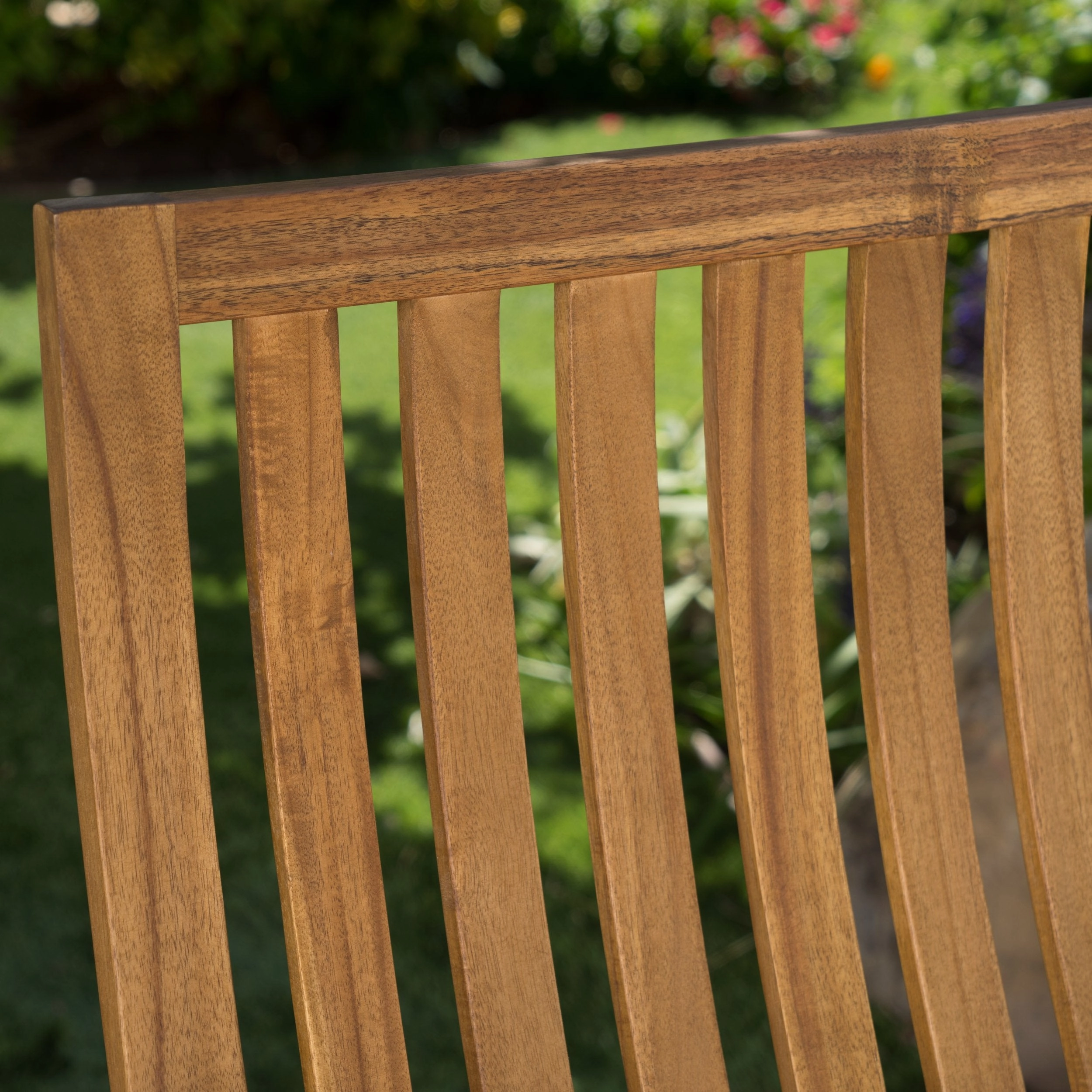 Outdoor Acacia Wood Rocking Chair with Water Resistant Cushions - Set of 2 - NH096203