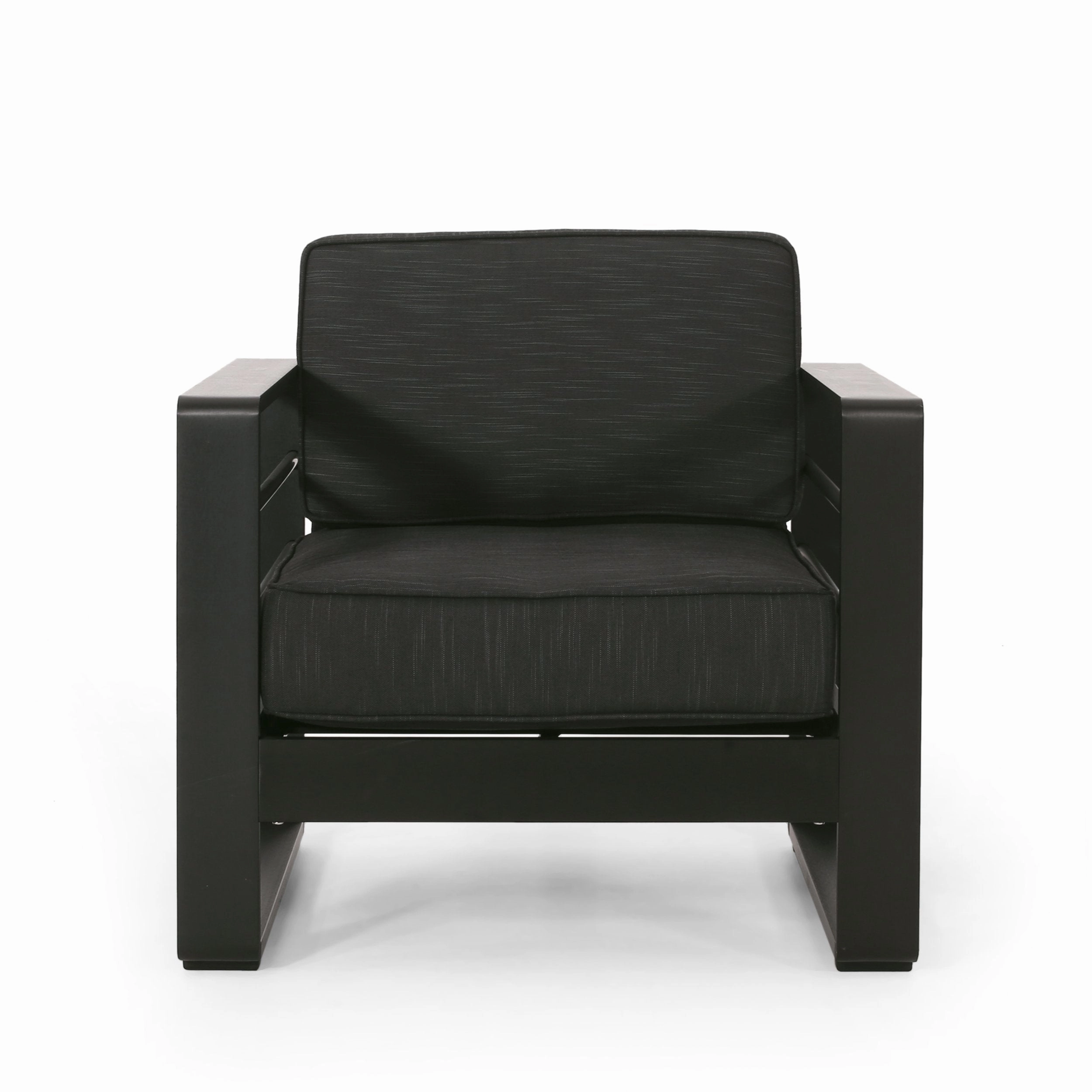Outdoor Aluminum 4 Seater Chat Set with Fire Pit - NH785313