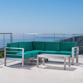 Outdoor Aluminum 5 Seater Sectional Sofa Set - NH867403 serving bowl, serving dish