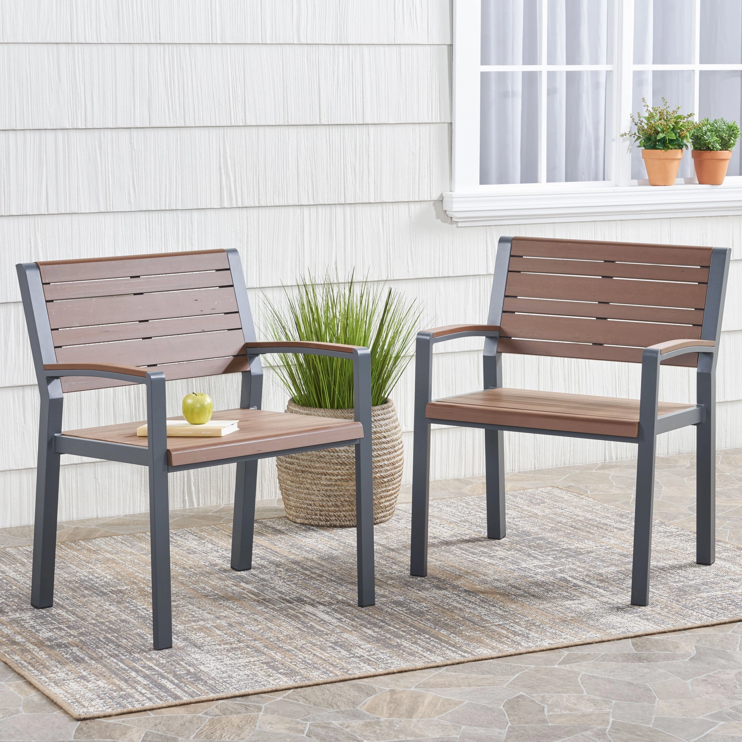 Outdoor Aluminum Chairs, Set of 2 - NH557313