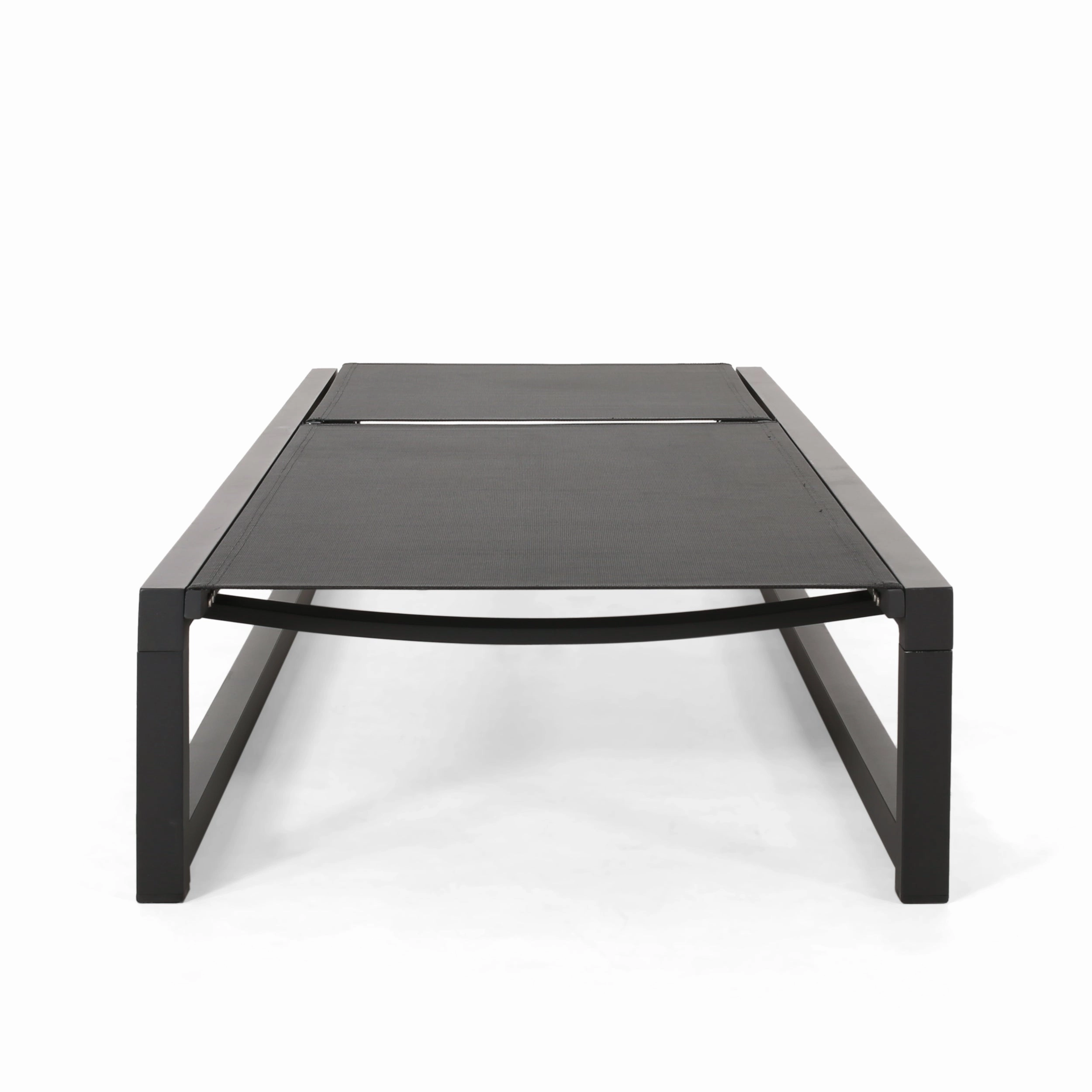 Outdoor Aluminum Chaise Lounge with Mesh Seating