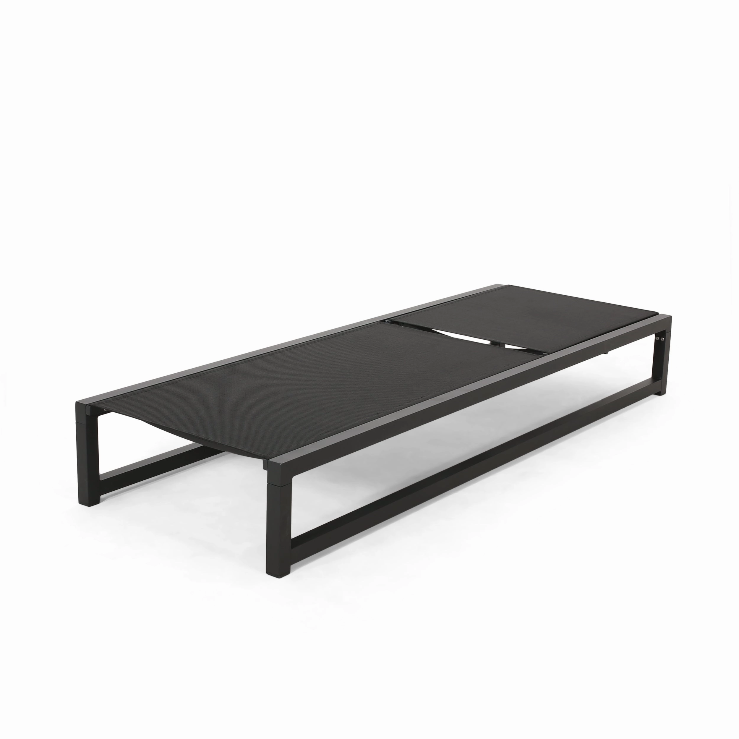 Outdoor Aluminum Chaise Lounge with Mesh Seating