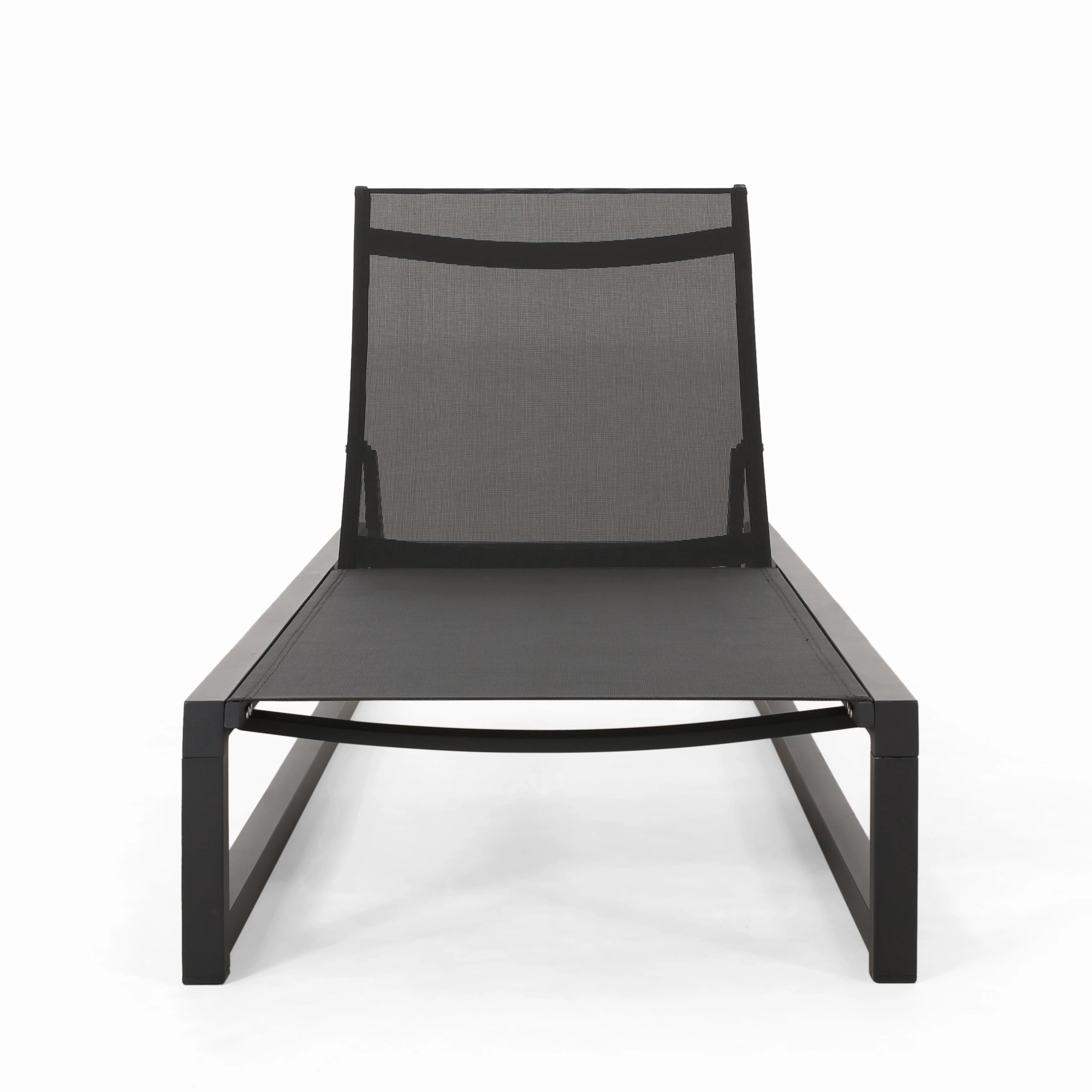 Outdoor Aluminum Chaise Lounge with Mesh Seating