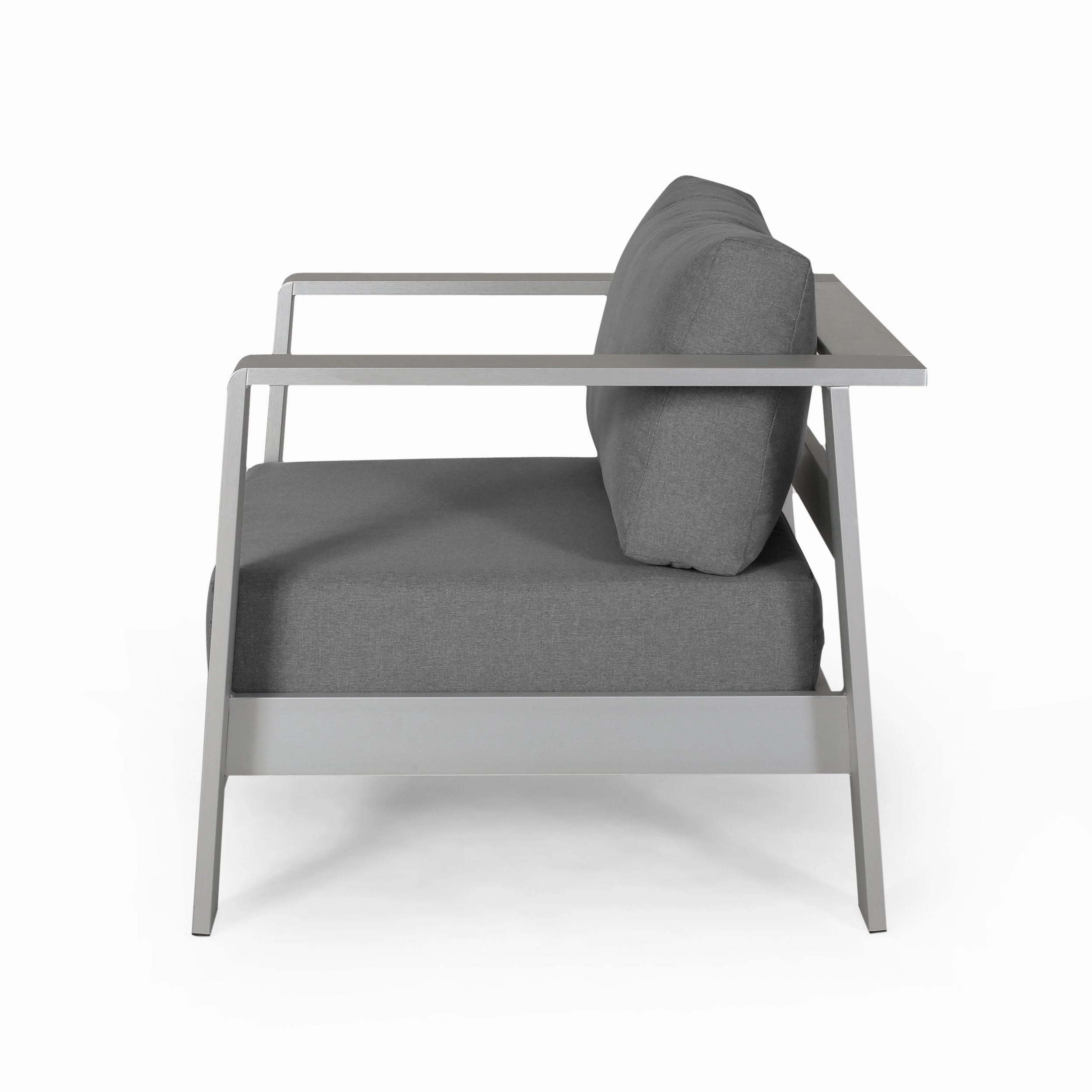 Outdoor Aluminum Club Chairs with Cushions (Set of 4) - NH979803