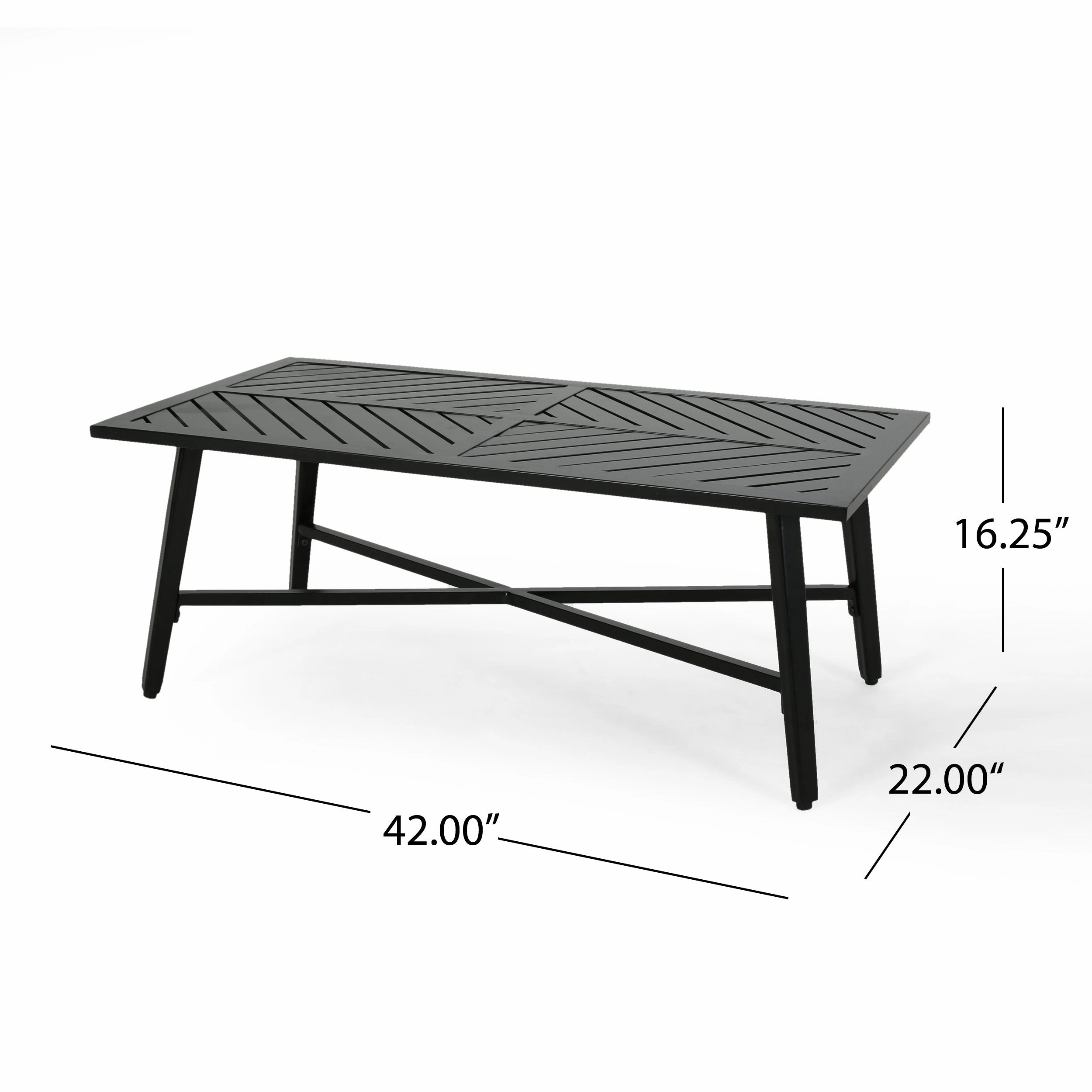 Outdoor Aluminum Loveseat and Coffee Table Set - NH153803