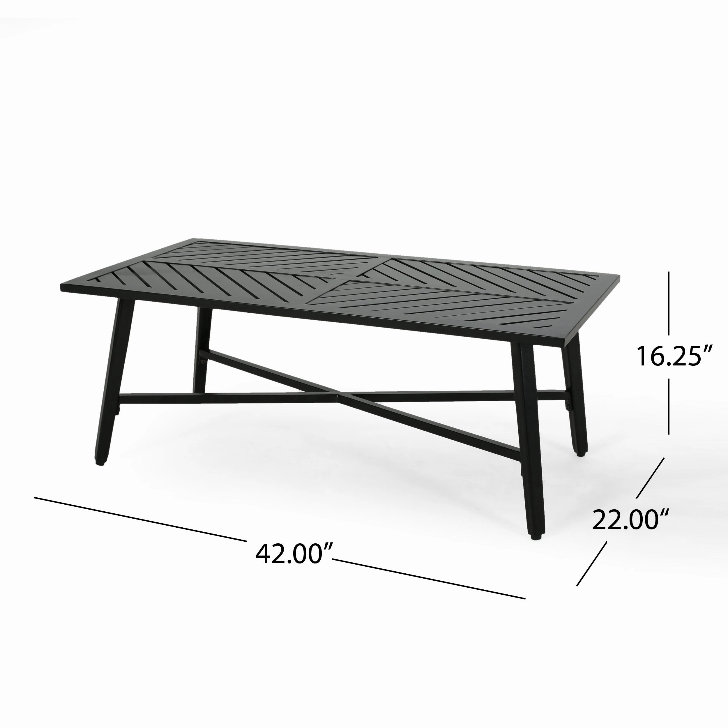 Outdoor Aluminum Loveseat and Coffee Table Set - NH153803