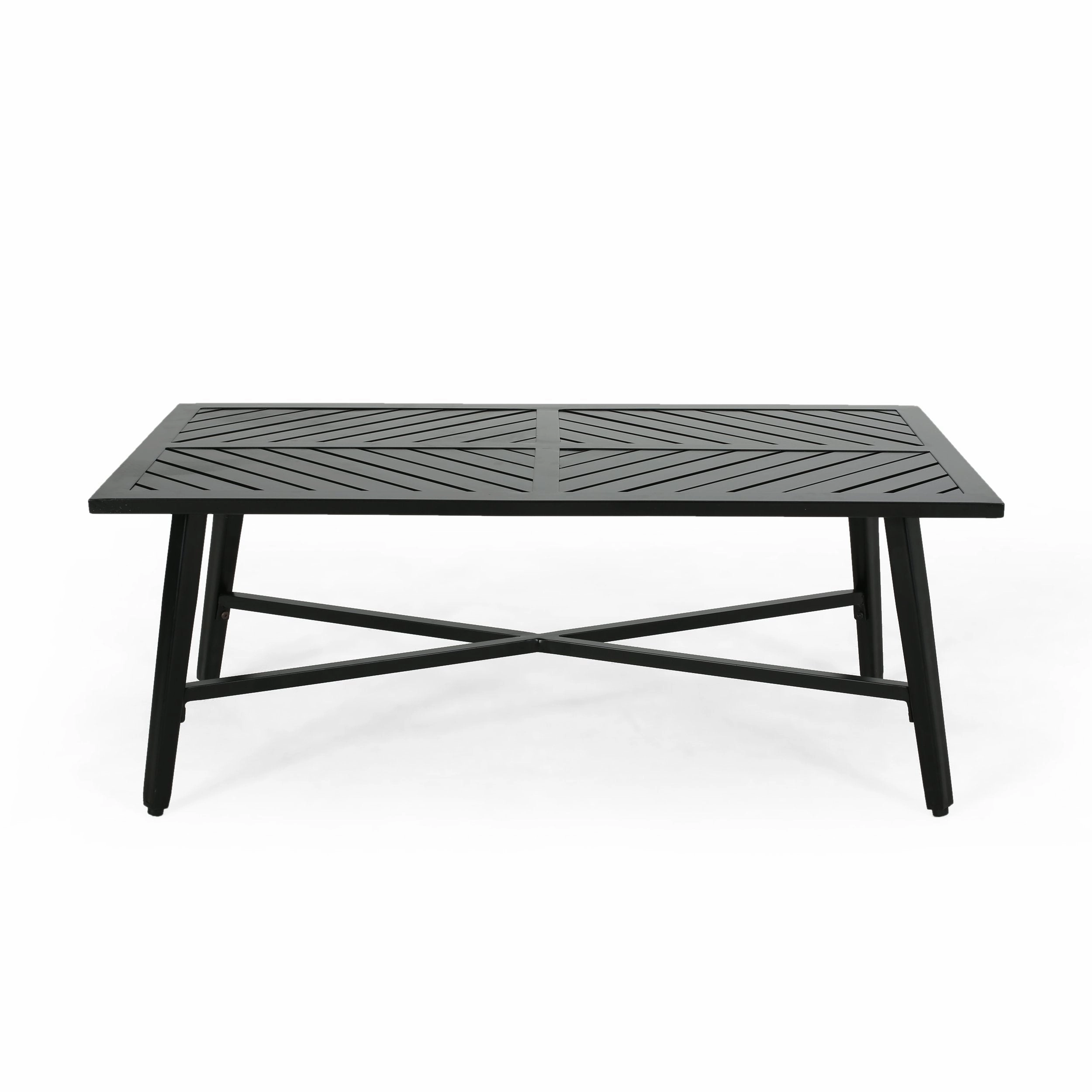 Outdoor Aluminum Loveseat and Coffee Table Set - NH153803