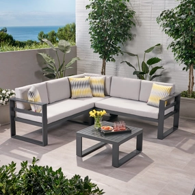 Outdoor Aluminum Sofa Sectional with Coffee Table - NH122013 serving bowl, serving dish