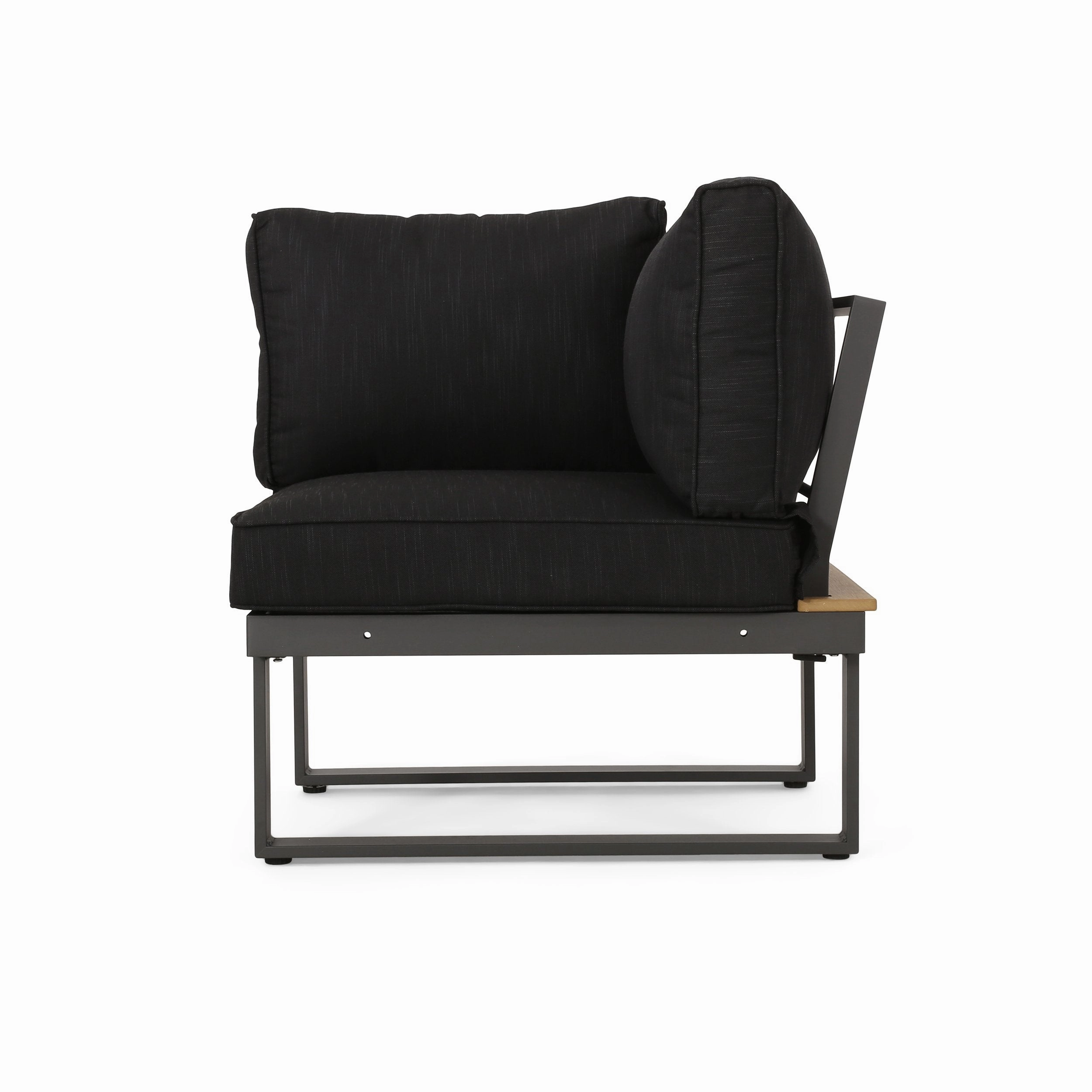 Outdoor Aluminum V-Shaped 5 Seater Sofa Set with Cushions - NH203313