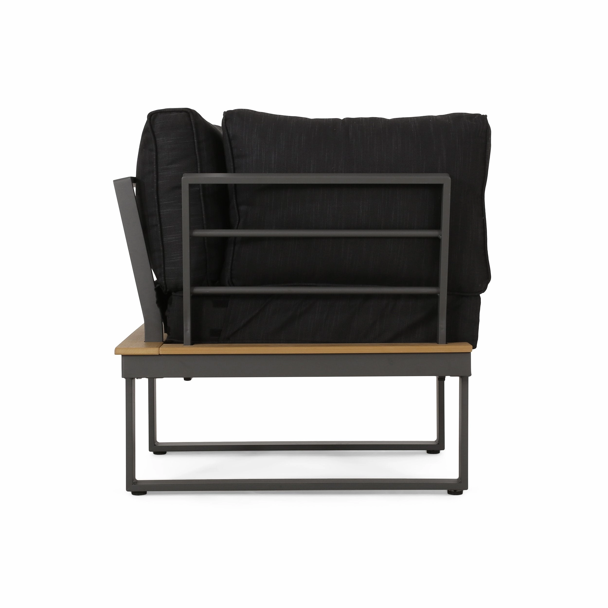 Outdoor Aluminum V-Shaped 5 Seater Sofa Set with Cushions - NH203313