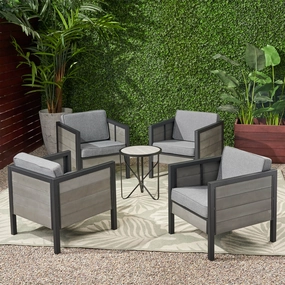 Outdoor Club Chair with Cushions (Set of 4) - NH261113 chandelier, pendant light