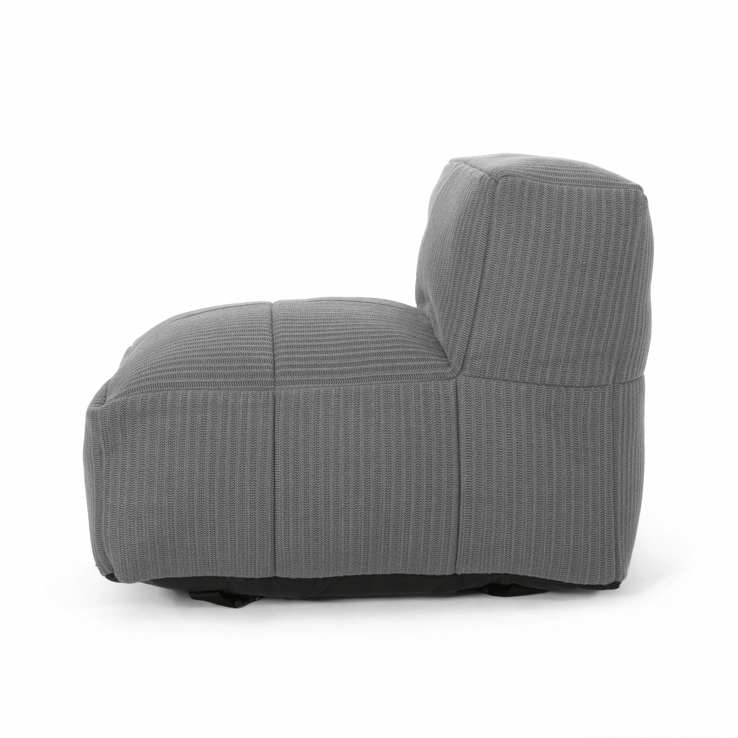 Outdoor Contemporary Fabric 5 Seater Bean Bag Sectional with Ottoman - NH032113