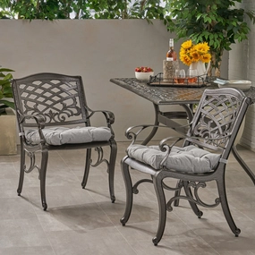 Outdoor Dining Chair with Cushion (Set of 2) - NH011013 chandelier, pendant light