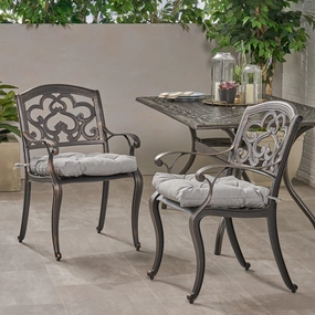 Outdoor Dining Chair with Cushion (Set of 2) - NH061013 chandelier, pendant light