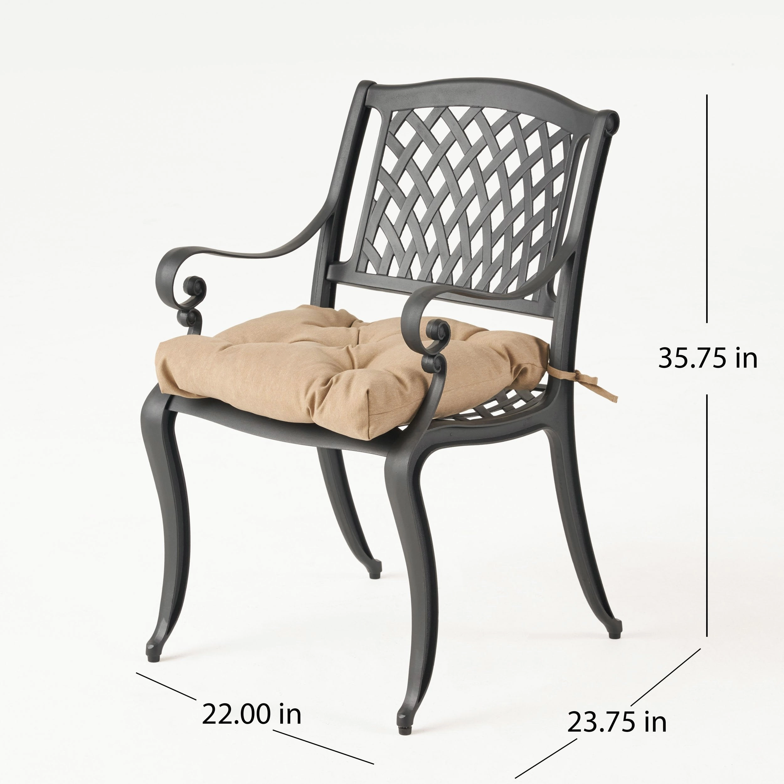 Outdoor Dining Chair with Cushion (Set of 2) - NH811013