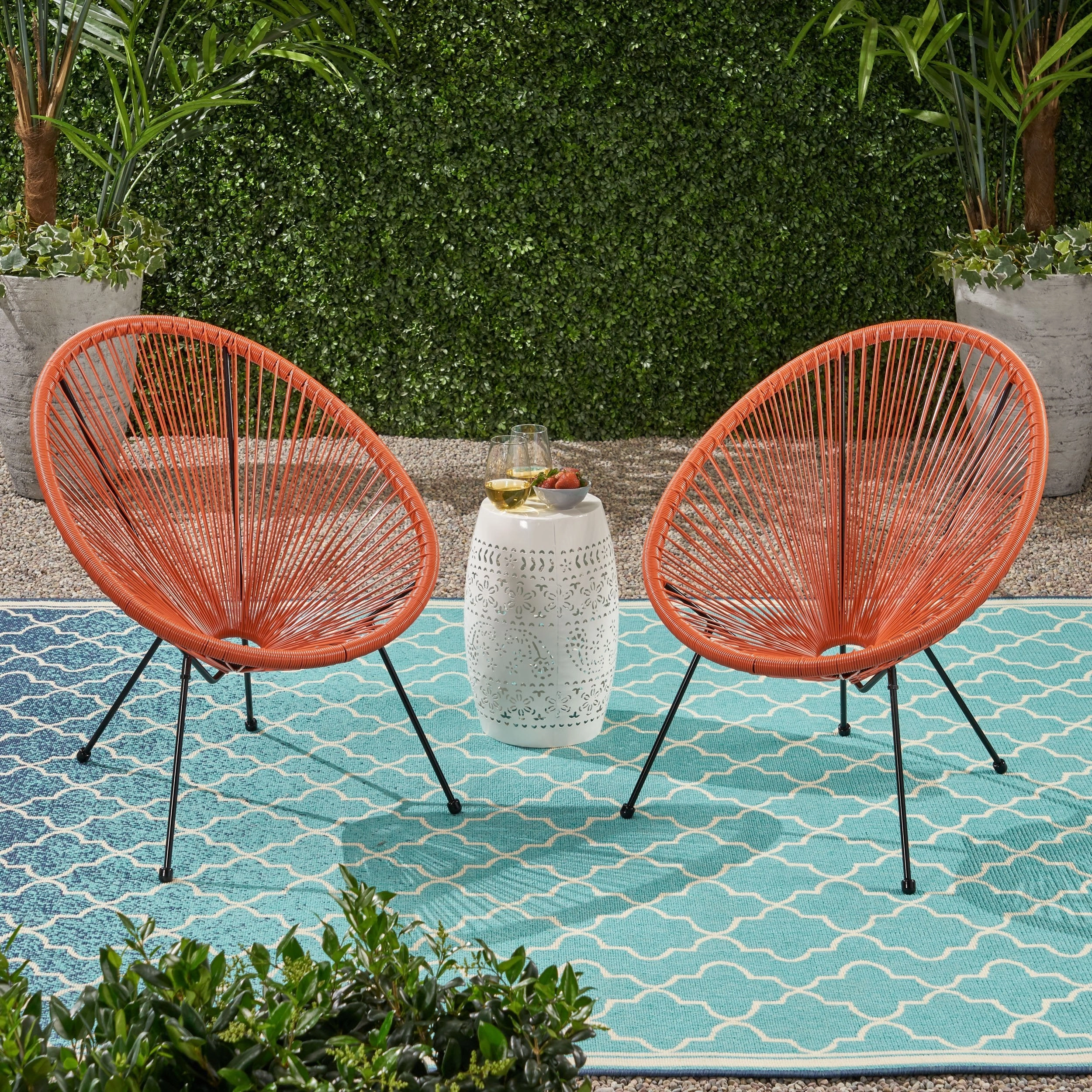 Outdoor Hammock Weave Chair with Steel Frame (Set of 2) - NH698803