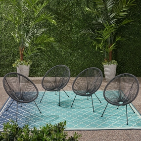 Outdoor Hammock Weave Chair with Steel Frame (Set of 4) - NH109803 chandelier, pendant light