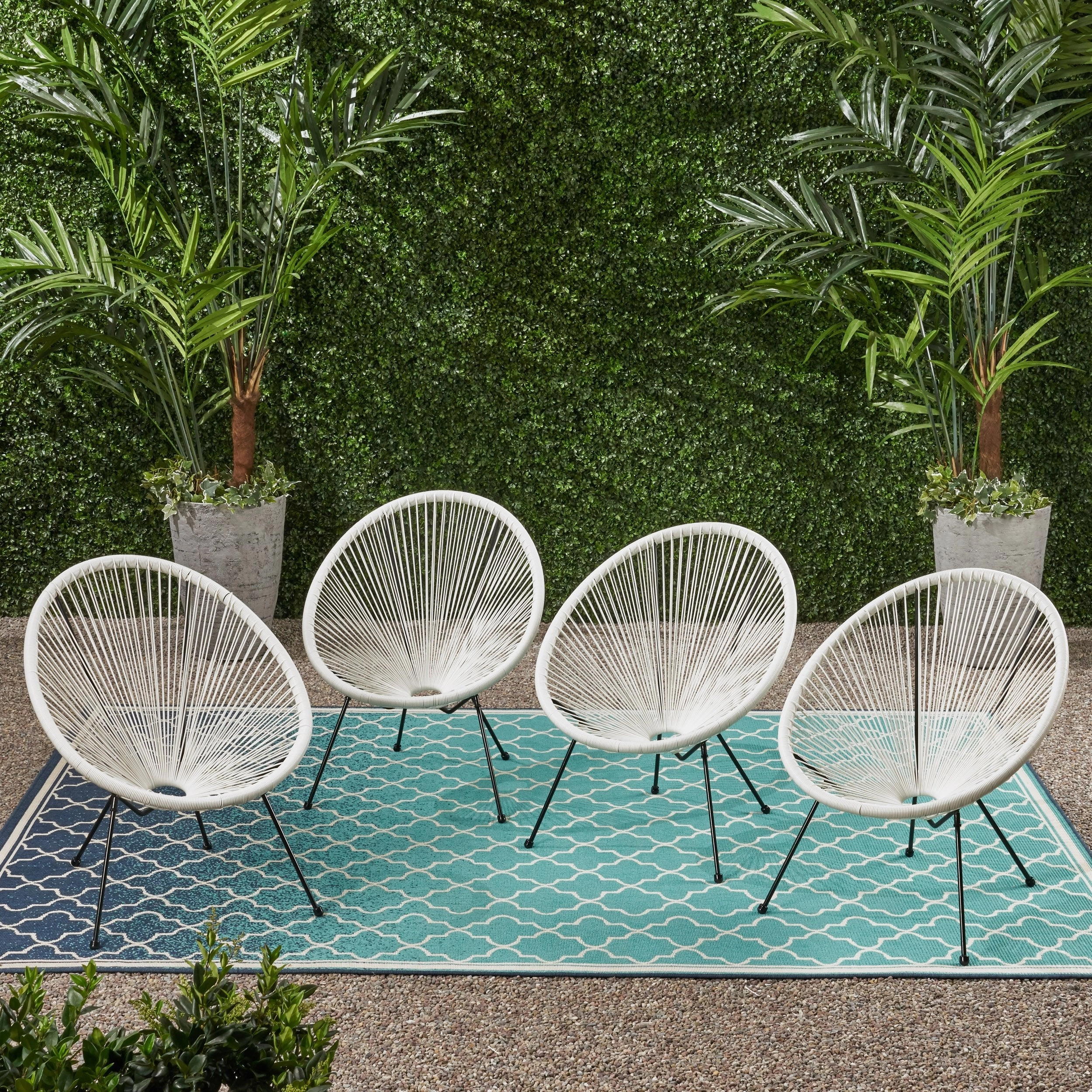 Outdoor Hammock Weave Chair with Steel Frame (Set of 4) - NH109803