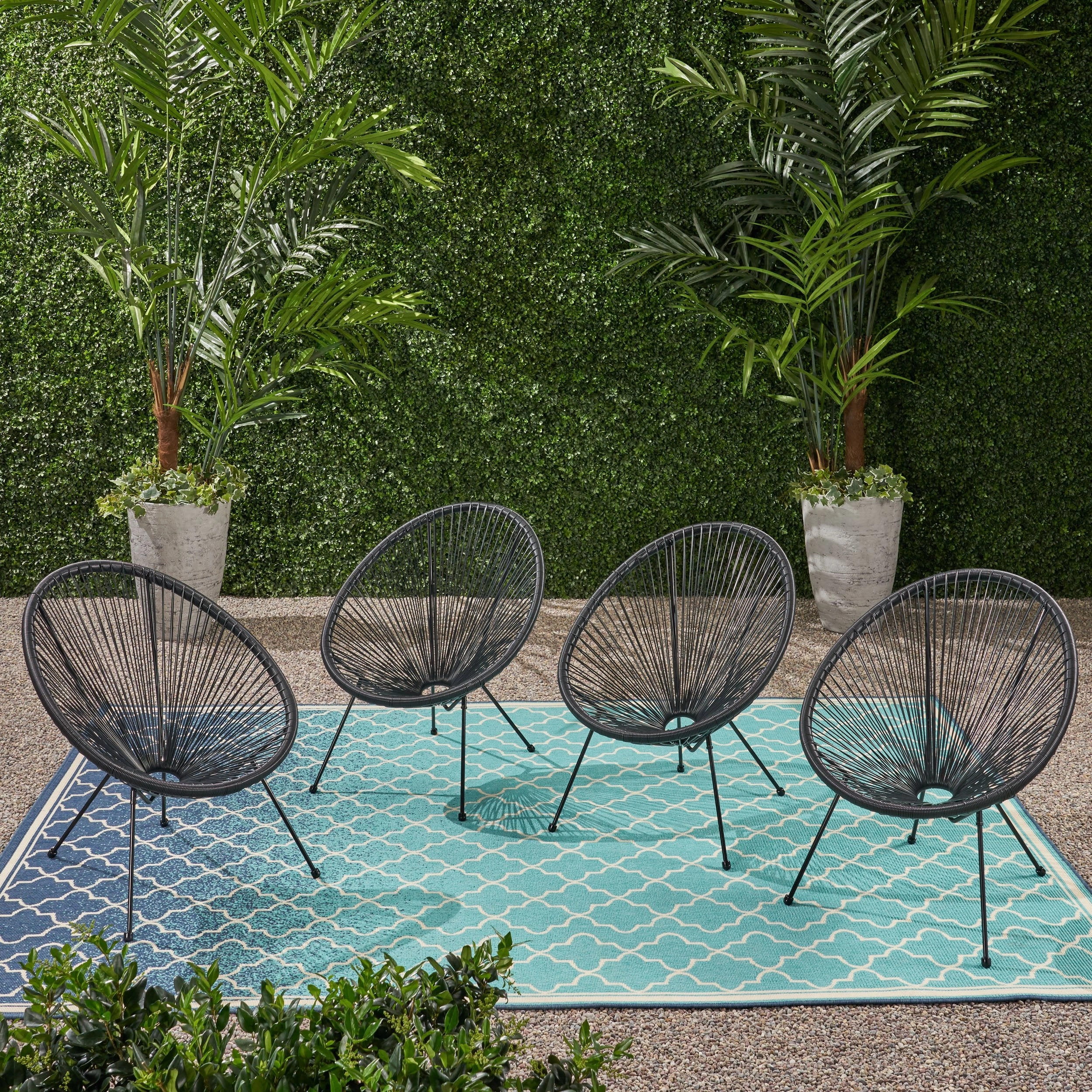 Outdoor Hammock Weave Chair with Steel Frame (Set of 4) - NH109803 chandelier, pendant light