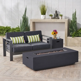 Outdoor Loveseat and Fire Pit Set - NH067403 clothes rack, garment rack