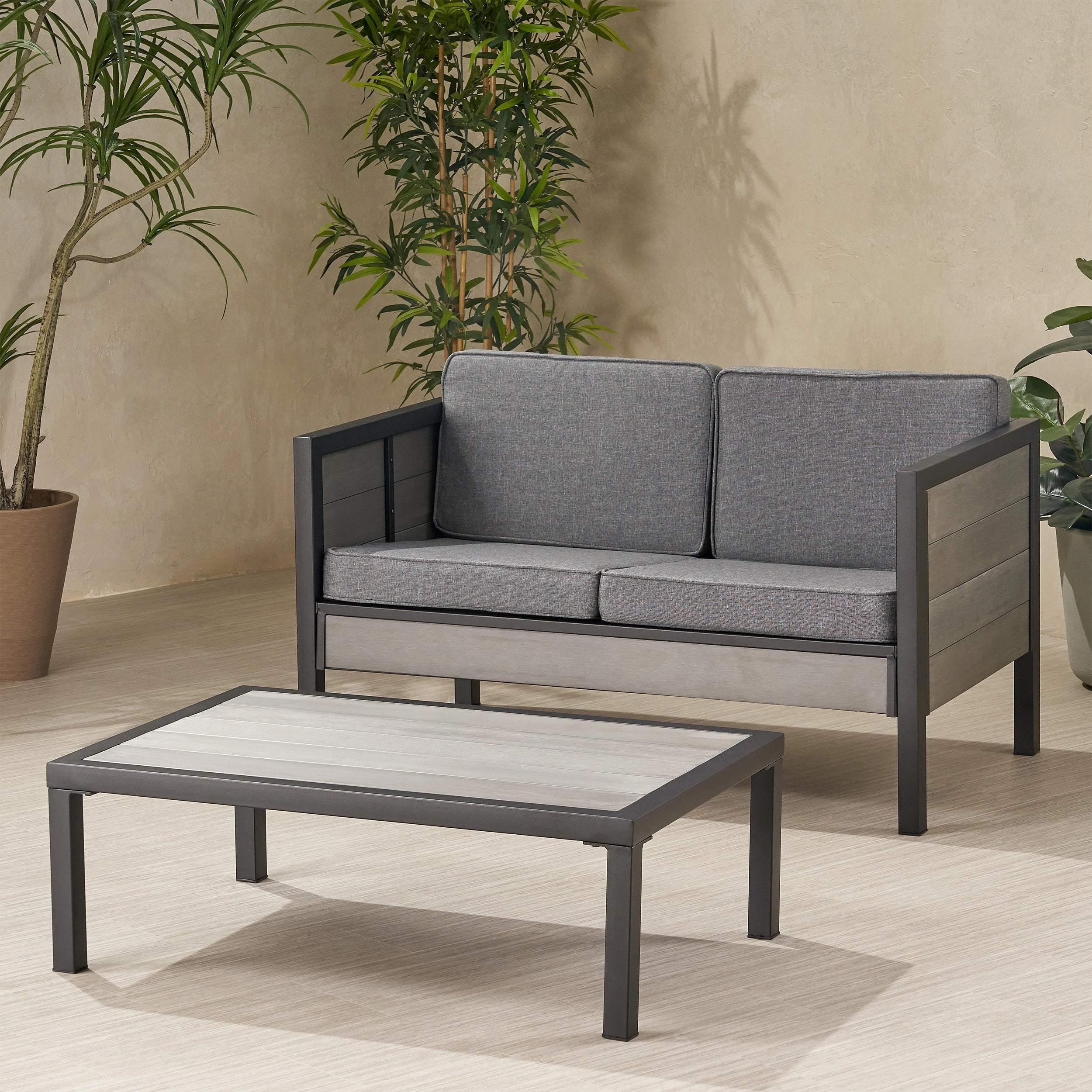 Outdoor Loveseat Set with Coffee Table - NH161113 clothes rack, garment rack