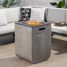 Outdoor Modern 19.5-Inch Fire Column - NH444113 floor chair, tatami chair
