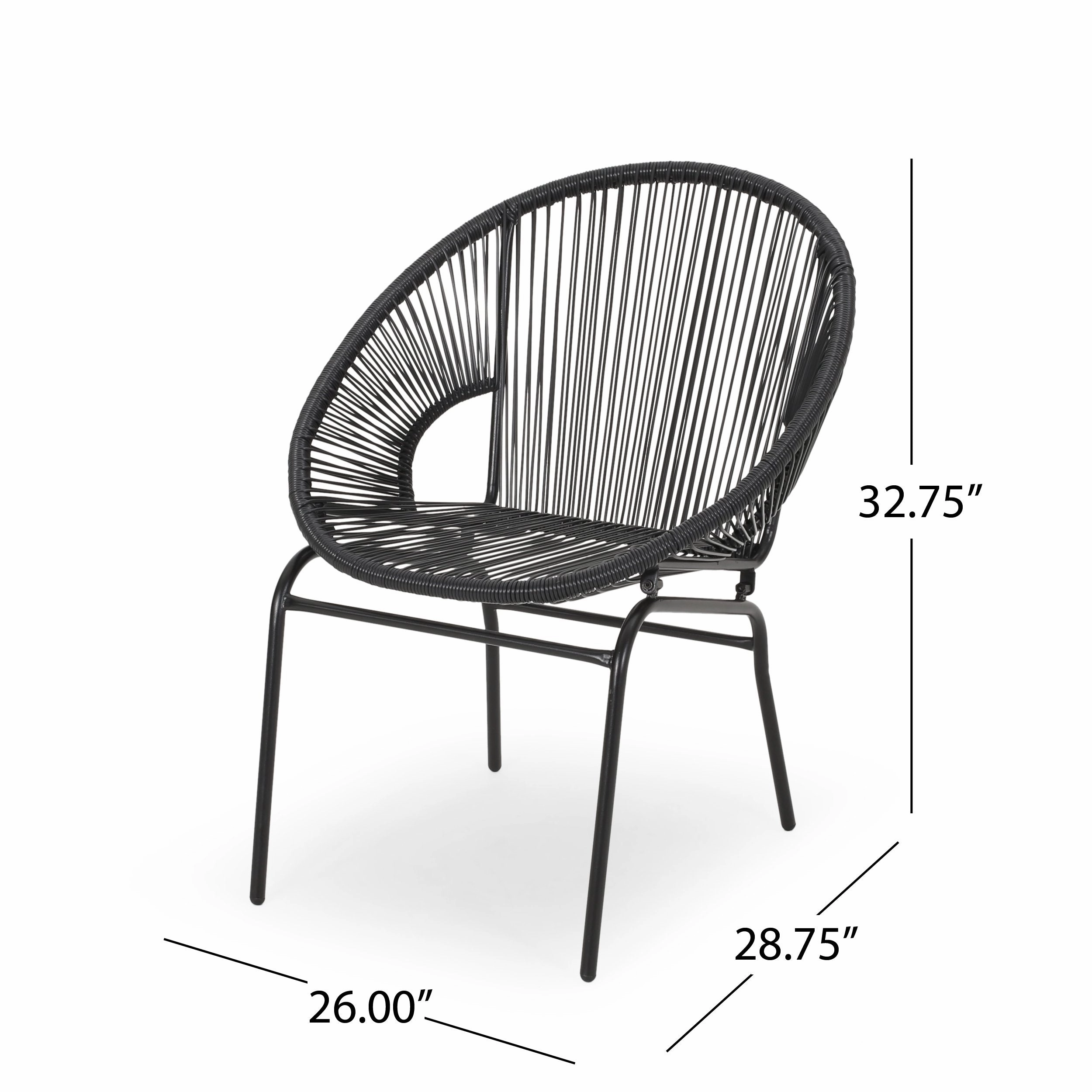 Outdoor Modern 2 Seater Faux Rattan Chat Set - NH280113