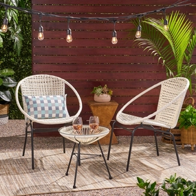 Outdoor Modern 2 Seater Faux Rattan Chat Set - NH580113 clothes rack, garment rack