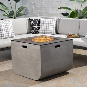 Outdoor Modern 30-Inch Square Fire Pit - NH344113 floor chair, tatami chair