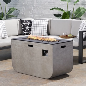 Outdoor Modern 40-Inch Rectangular Fire Pit - NH244113 floor chair, tatami chair