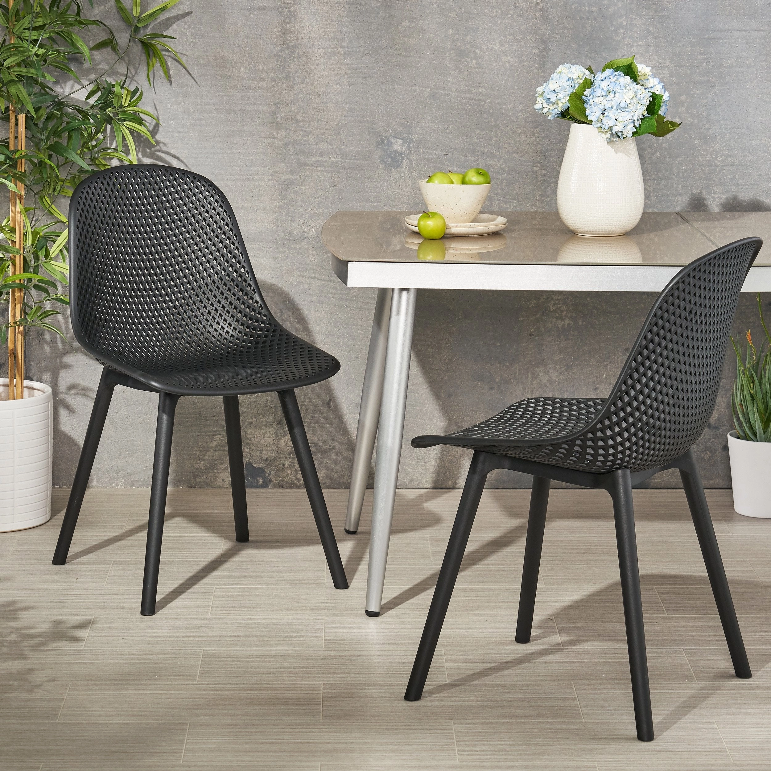Outdoor Modern Dining Chair (Set of 2) - NH854213 chandelier, pendant light