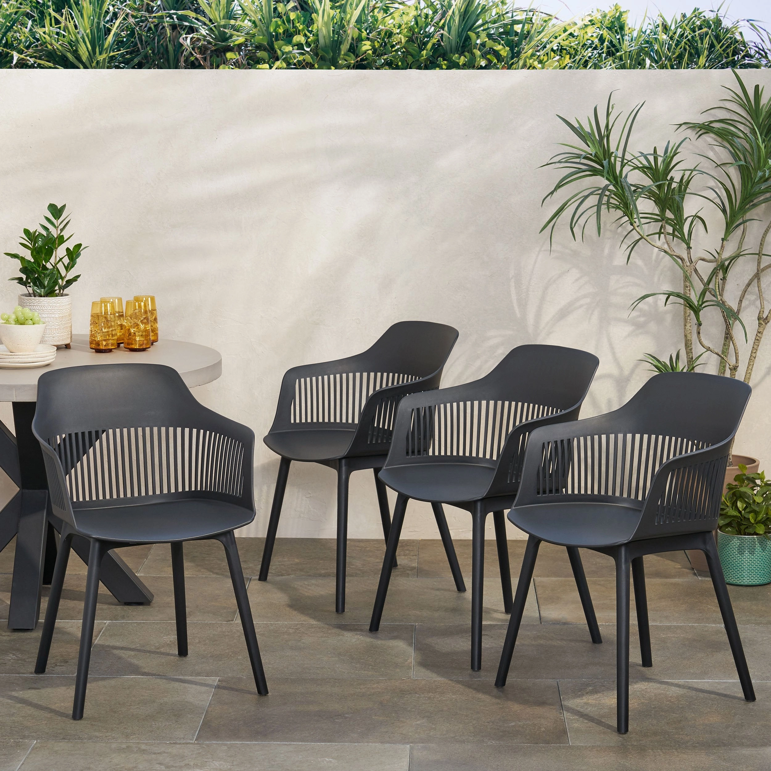 Outdoor Modern Dining Chair (Set of 4) - NH671213 chandelier, pendant light