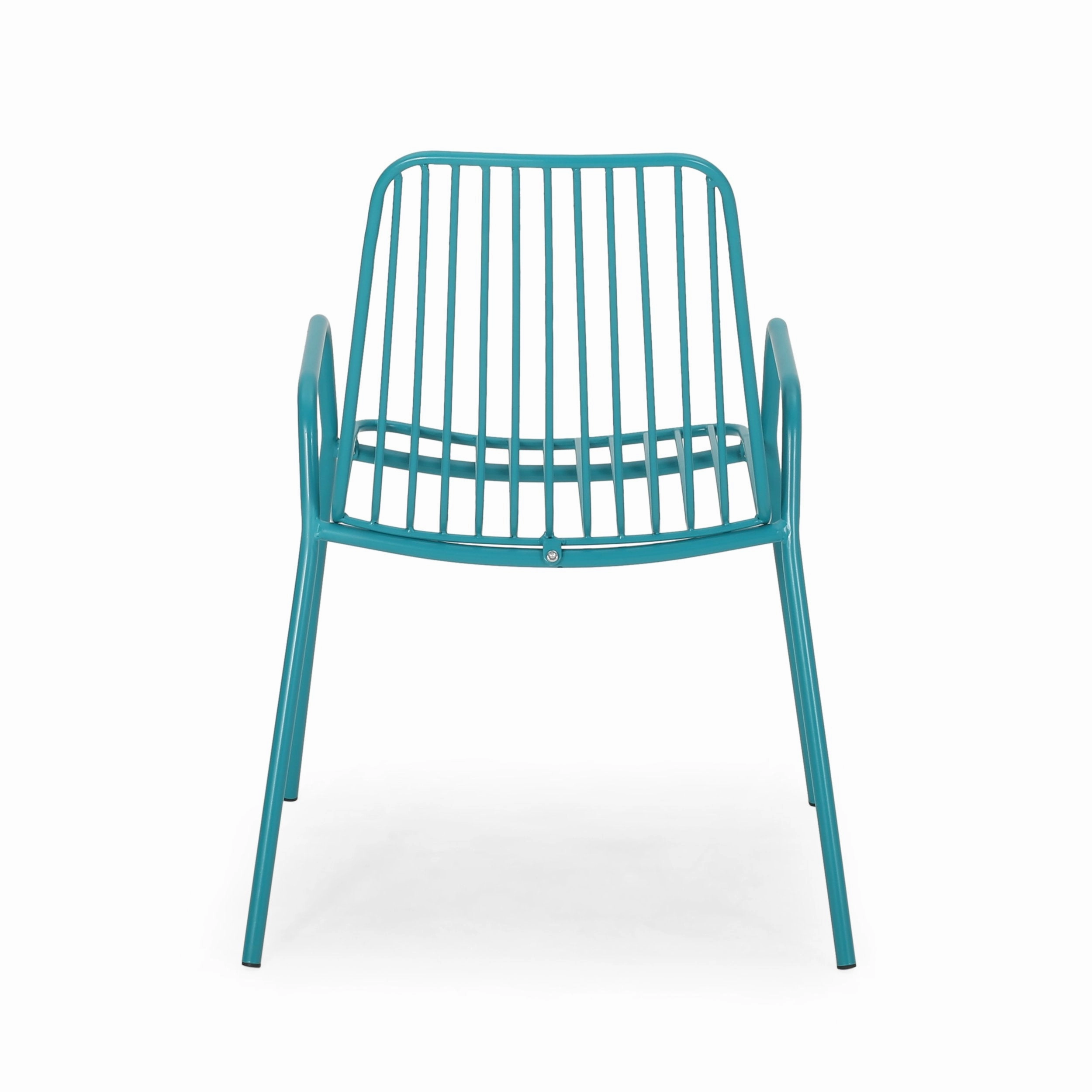 Outdoor Modern Iron Club Chair (Set of 2) - NH927013