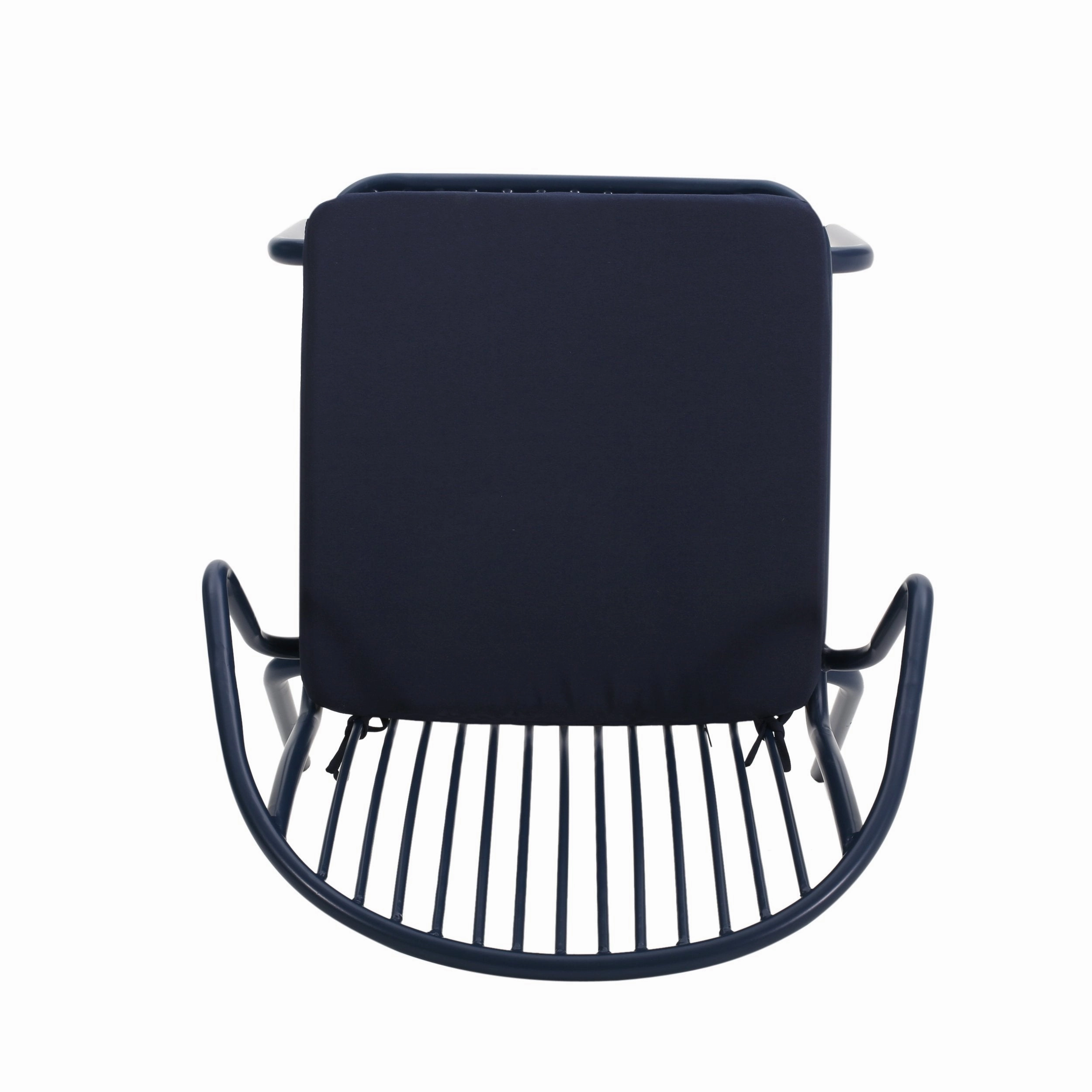 Outdoor Modern Iron Club Chair with Cushion (Set of 2) - NH717013
