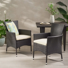 Outdoor Multibrown PE Wicker Dining Chairs (Set of 2) - NH896592 chandelier, pendant light