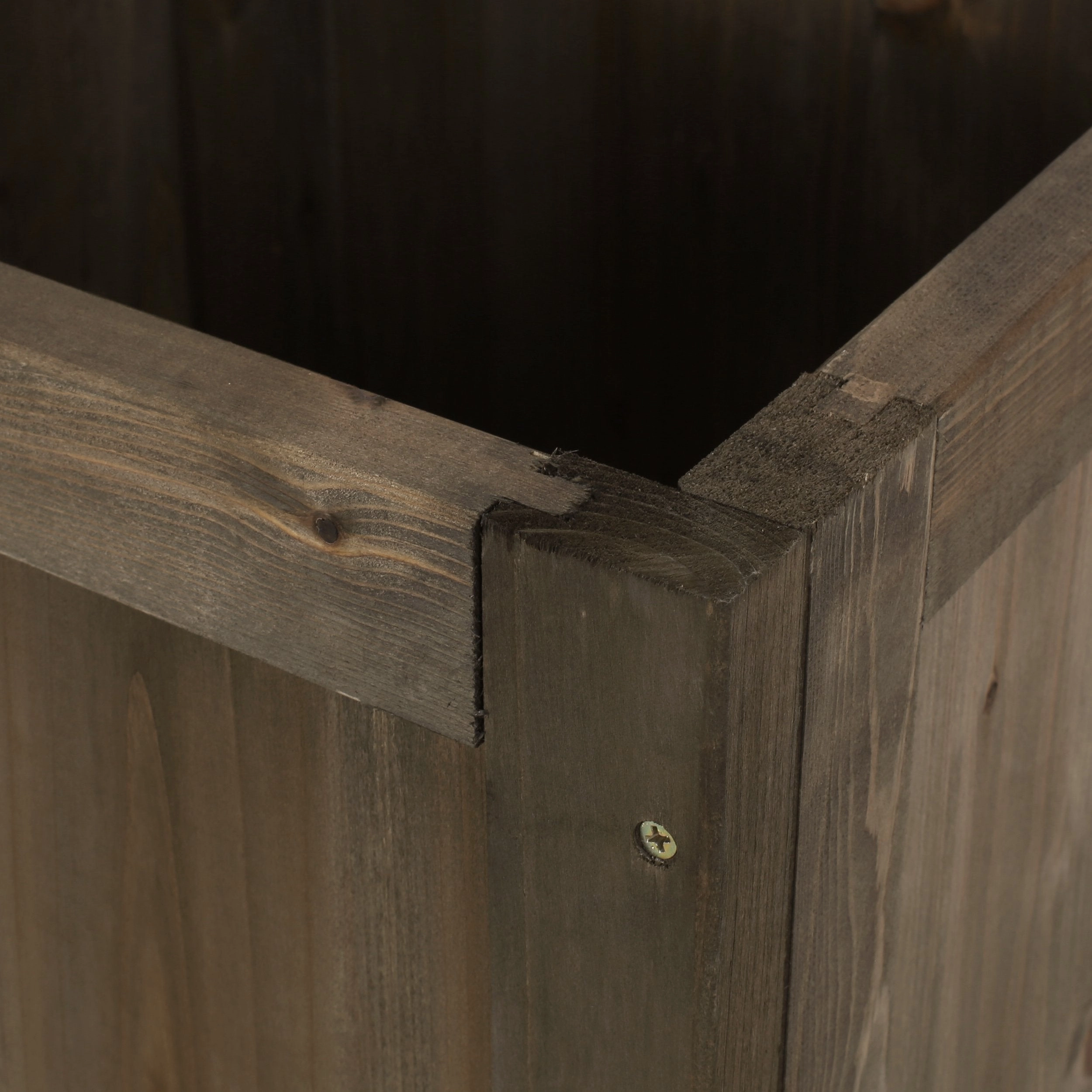 Outdoor Pine Wood Planter Bench - NH745513