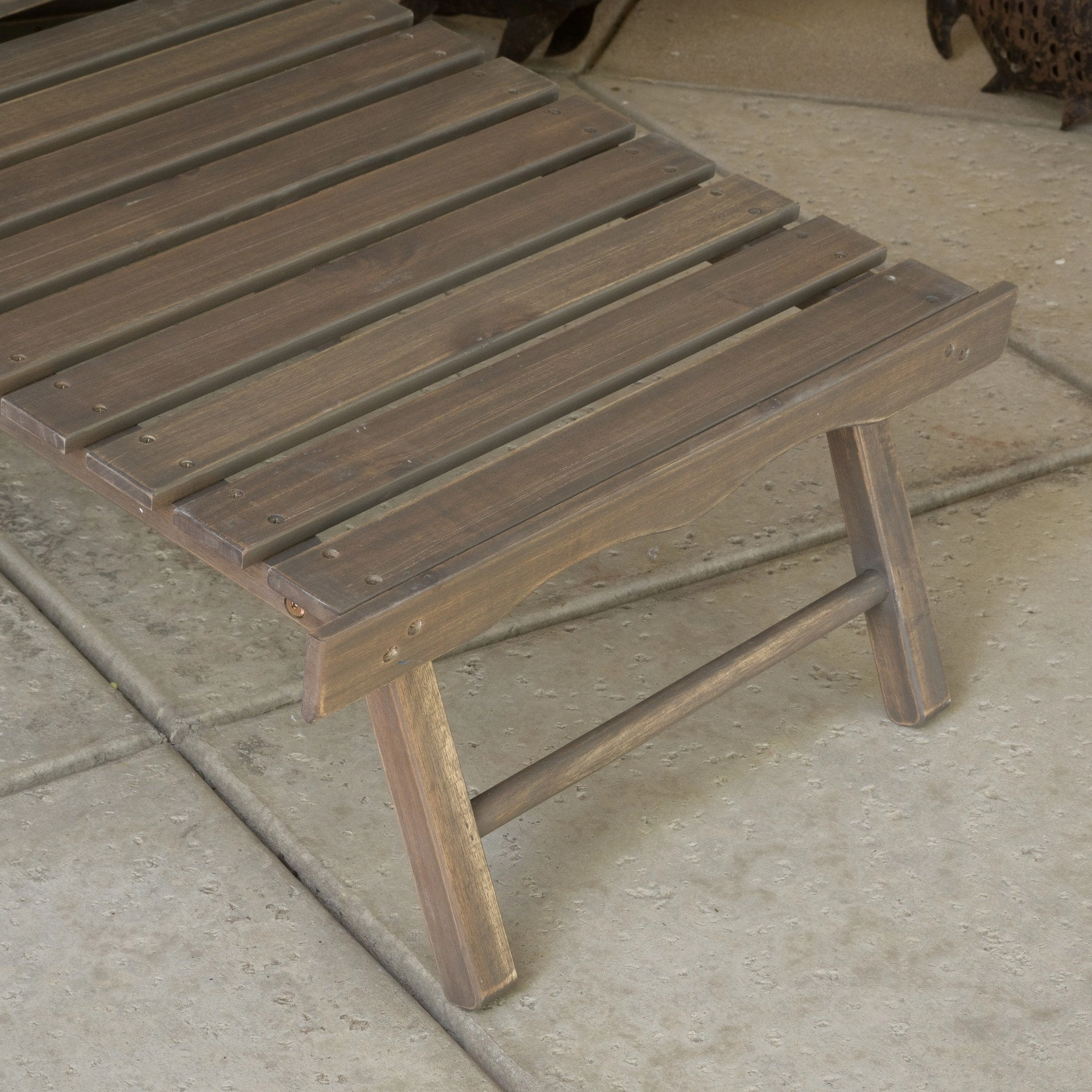 Outdoor Reclining Wood Adirondack Chair with Footrestst - NH256692