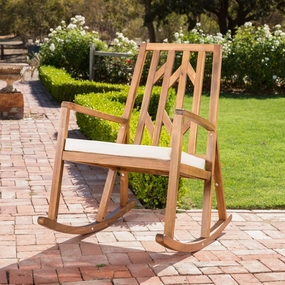 Outdoor Rocking Chair w/ Cushion - NH452992 chandelier, pendant light