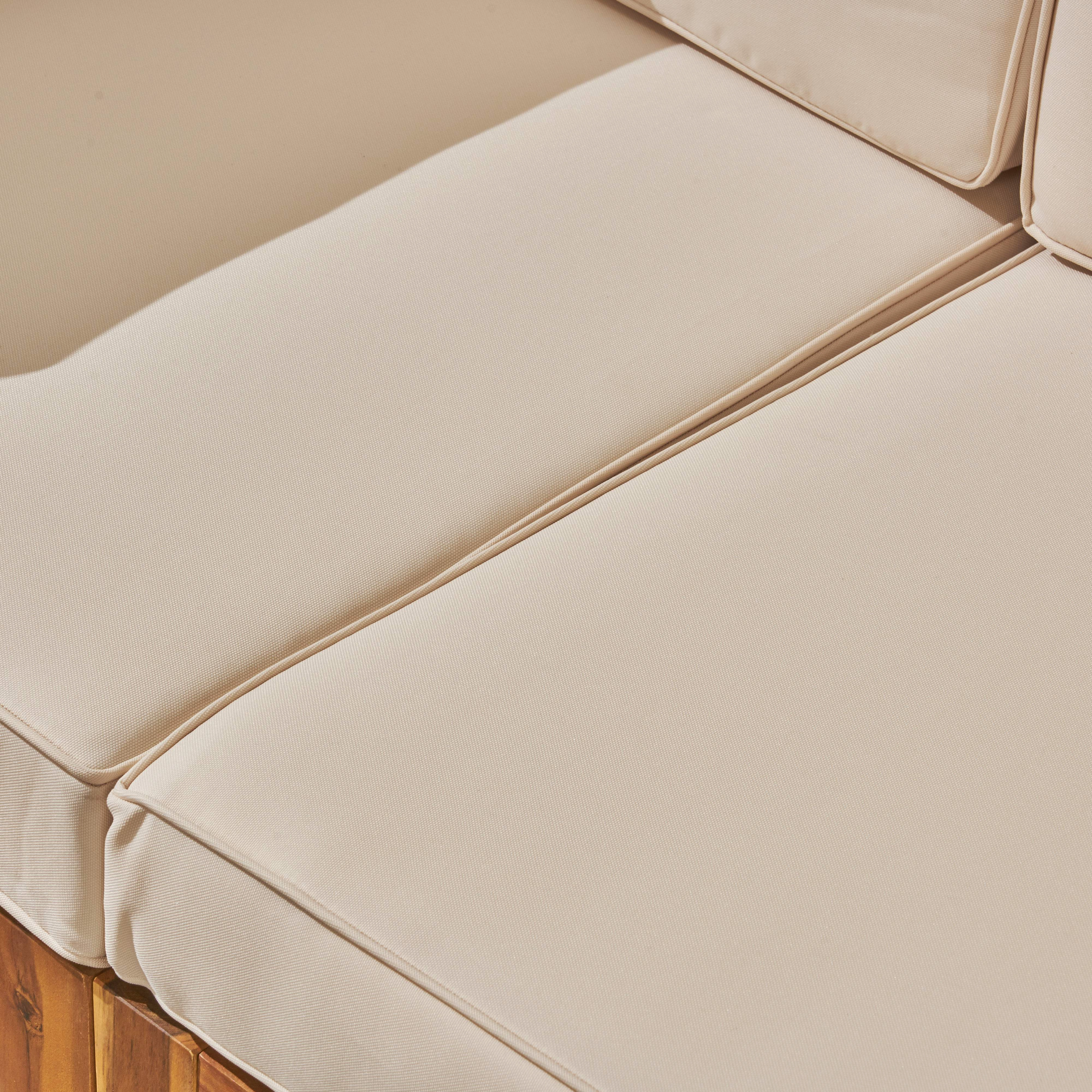 Outdoor Sectional Sofa Set - 3-Seater - Acacia Wood - Outdoor Cushions - NH930703